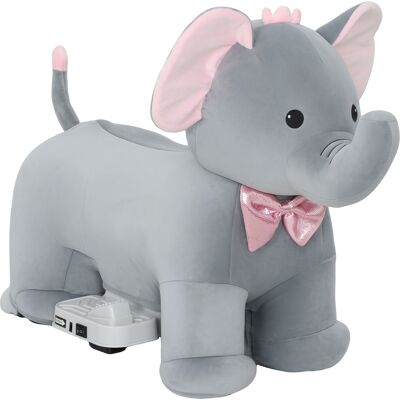 Aiyaplay Elefante Elettrico con Musica Batteria 6V Tocco Morbido Ruote Silenziose in PU Marcia Avanti Grigio Aosom Italy Aiyaplay Elefante Elettrico con Musica Batteria 6V Tocco Morbido Ruote Silenziose in PU Marcia Avanti Grigio Aosom Italy