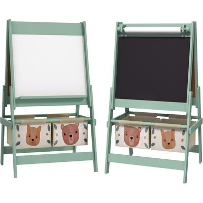 Cavalletto da disegno per bambini Aosom con spazio di stoccaggio - Verde Cavalletto da disegno per bambini Aosom con spazio di stoccaggio - Verde