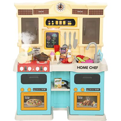 Aiyaplay Cucina giocattolo con acqua corrente, 85 accessori, rubinetto elettrico, luci, suoni, per bambini 3-6 anni, plastica, Verde Aosom Italy Aiyaplay Cucina giocattolo con acqua corrente, 85 accessori, rubinetto elettrico, luci, suoni, per bambini 3-6 anni, plastica, Verde Aosom Italy