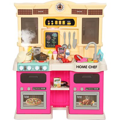Aiyaplay Cucina giocattolo con acqua corrente, 85 pezzi di accessori, rubinetto elettrico, luci, suoni, per bambini da 3 a 6 anni Aosom Italy Aiyaplay Cucina giocattolo con acqua corrente, 85 pezzi di accessori, rubinetto elettrico, luci, suoni, per bambini da 3 a 6 anni Aosom Italy