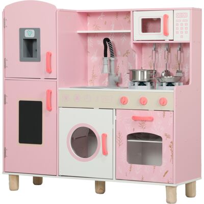 Aiyaplay Cucina giocattolo con luci, suoni, forno e microonde, Rosa Aosom Italy Aiyaplay Cucina giocattolo con luci, suoni, forno e microonde, Rosa Aosom Italy