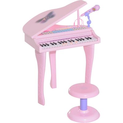 Homcom pianoforte giocattolo per bambini pianoforte giocattolo automatico pianoforte giocattolo con sgabello Rosa 48 × 39 × 69cm Homcom pianoforte giocattolo per bambini pianoforte giocattolo automatico pianoforte giocattolo con sgabello Rosa 48 × 39 × 69cm