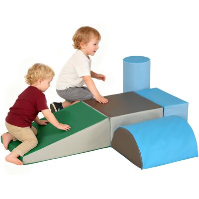 Homcom Set 5 Costruzioni Morbide senza Ftalati, Gioco per Bambini Educativo Età da 1-3 Anni per Casa e Scuola, Multicolore Aosom Homcom Set 5 Costruzioni Morbide senza Ftalati, Gioco per Bambini Educativo Età da 1-3 Anni per Casa e Scuola, Multicolore Aosom