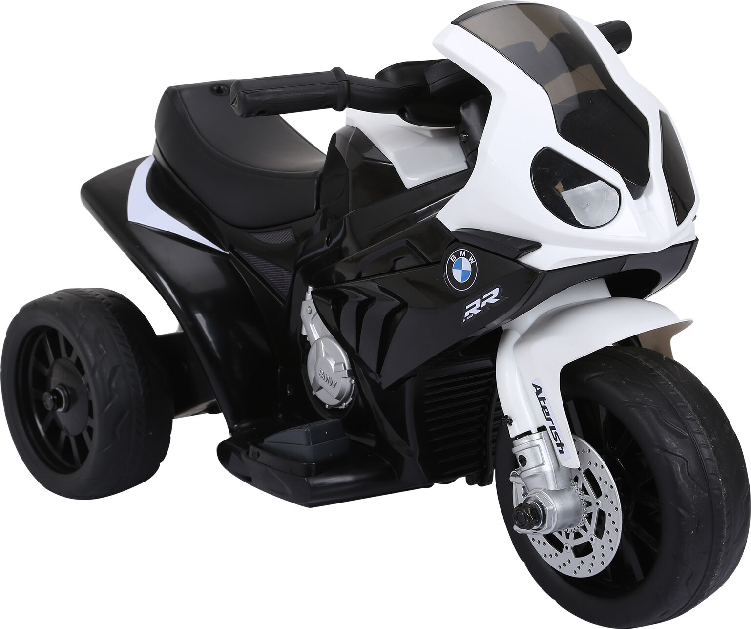 Homcom Moto Elettrica per Bambini Max. 20kg con Licenza BMW, 3 Ruote, Batteria Ricaricabile 6V, Bianca Nera, 66x37x44cm