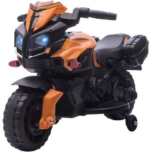 Homcom Moto Elettrica per Bambini 18-48 Mesi con Fari e Clacson, in PP e Metallo, 88.5x42.5x49 cm, Arancio