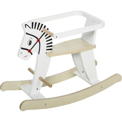 Homcom Cavallo a Dondolo Classico in Legno per Bambini 1-3 Anni con Bordo, Maniglie e Poggiapiedi, 68x26.5x48cm, Bianco Aosom Homcom Cavallo a Dondolo Classico in Legno per Bambini 1-3 Anni con Bordo, Maniglie e Poggiapiedi, 68x26.5x48cm, Bianco Aosom
