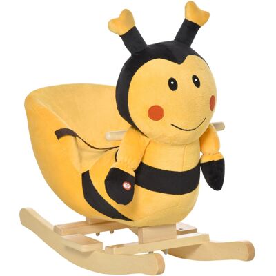 Homcom Cavallo a Dondolo in Legno per Bambini Ape Giochi Educativi 60x33x45cm Colori Giallo e Nero per Sviluppo Motorio Aosom Homcom Cavallo a Dondolo in Legno per Bambini Ape Giochi Educativi 60x33x45cm Colori Giallo e Nero per Sviluppo Motorio Aosom
