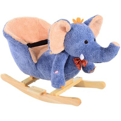 Homcom Cavallo a Dondolo Morbido in Legno Elefante per i Bambini 60x33x45cm Aosom Homcom Cavallo a Dondolo Morbido in Legno Elefante per i Bambini 60x33x45cm Aosom