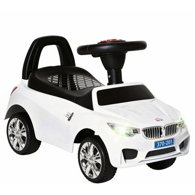 Homcom Macchinina per Bambini Cavalcabile con Volante, Fari e Musiche, Età 18-36 Mesi, Bianco Homcom Macchinina per Bambini Cavalcabile con Volante, Fari e Musiche, Età 18-36 Mesi, Bianco
