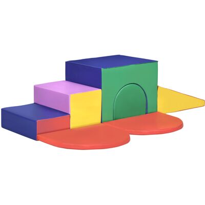 Homcom Set da Gioco per Bambini 12-36 Mesi da 7 Blocchi Multicolore in PU e EPE, 170x130x40 cm Aosom Italy Homcom Set da Gioco per Bambini 12-36 Mesi da 7 Blocchi Multicolore in PU e EPE, 170x130x40 cm Aosom Italy