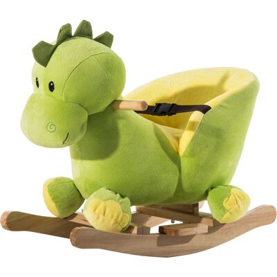 Homcom Cavallo a Dondolo per Bambini in Legno, a Forma di Dinosauro, Cavalluccio per Bambini con Cintura di Sicurezza, Verde e Giallo Aosom Italy Homcom Cavallo a Dondolo per Bambini in Legno, a Forma di Dinosauro, Cavalluccio per Bambini con Cintura di Sicurezza, Verde e Giallo Aosom Italy