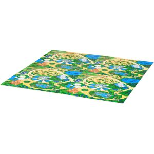 Homcom Tappeto Puzzle per Bambini 36 Pezzi con 24 Bordi,Tappeti bimbi in Schiuma EVA Antiscivolo,Area Coperta 3.24㎡,Fantasia con Natura e Dinosauri