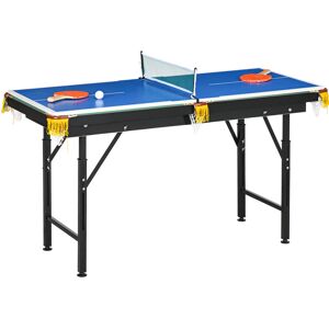 Sportnow Tavolo da Gioco Pieghevole 2 in 1 per Biliardo e Ping pong con Accessori Inclusi, 140x63x60-80 cm