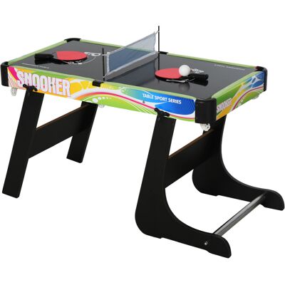 Homcom Tavolo Multigioco Pieghevole 4 in 1 con Calcio Balilla, Hockey da Tavolo, Ping Pong e Biliardo, 86,5x43,5x64cm Homcom Tavolo Multigioco Pieghevole 4 in 1 con Calcio Balilla, Hockey da Tavolo, Ping Pong e Biliardo, 86,5x43,5x64cm