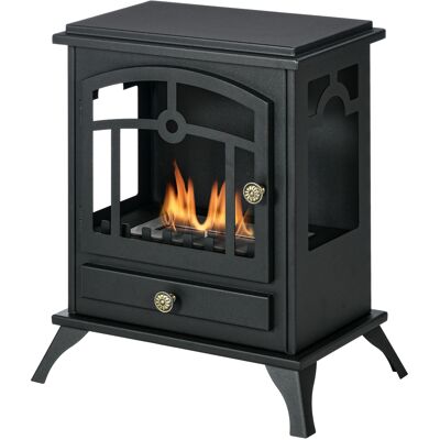 Homcom Camino Bioetanolo da terra con Bruciatore da 1.2L per 3 Ore di Durata, Stile Classico in Acciaio, 45x28x54cm, Nero Aosom Italy Homcom Camino Bioetanolo da terra con Bruciatore da 1.2L per 3 Ore di Durata, Stile Classico in Acciaio, 45x28x54cm, Nero Aosom Italy