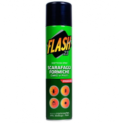Insetticida Spray Flash 23 Contro Formiche  Scarafaggi Cimici E Pulci 400 Ml Insetticida Spray Flash 23 Contro Formiche  Scarafaggi Cimici E Pulci 400 Ml