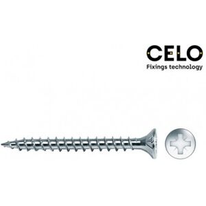 Celo Fixings Technology 200 Viti 4x40 Svasate Per Legno Pozidriv Pz2 In Acciaio Zincato Velox