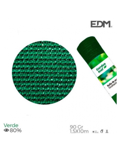 Edm Product Rete Ombreggiante Frangivista 1,5x10 Metri Verde 90gr/mq