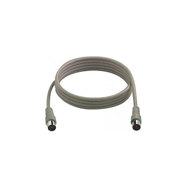 lsc isolanti elettrici prolunga coassiale antenna tv spina/spina 9,5 mm 2 mt bianco