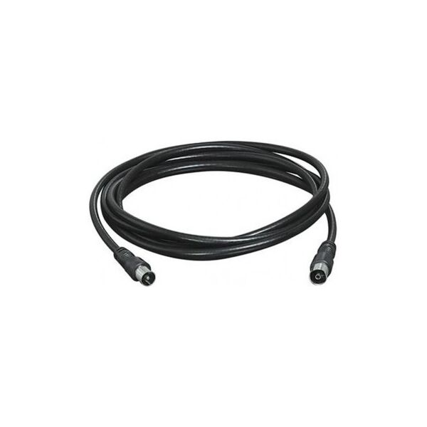 lsc isolanti elettrici prolunga coassiale antenna tv spina/spina 9,5 mm 2 mt nero