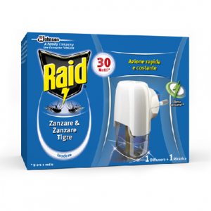 Raid Liquido Diffusore Elettrico Antizanzare 30 Notti + 1 Ricarica 21 Ml Inodore