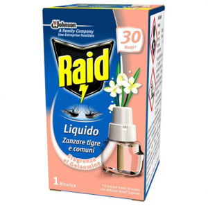 Ricarica Liquida Al Gelsomino Per Diffusore Raid Liquido Elettrico Antizanzare 21 Ml