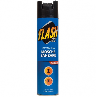 bergen insetticida spray flash 22 contro mosche e zanzare 250 ml