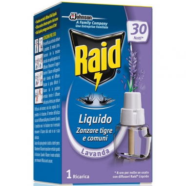 Ricarica Liquida Alla Lavanda Per Diffusore Raid Liquido Elettrico Antizanzare 21 Ml