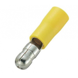 Elematic Capicorda Cilindrico Isolato Ad Innesto Maschio Giallo 4-6 Mm2   11240448 Confezione 100 Pz