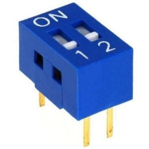 Life Dip Switch 2 Poli Per Circuiti Stampati Passo 2,54 Mm Tcs