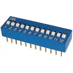 Life Dip Switch 12 Poli Per Circuiti Stampati Passo 2,54 Mm Tcs