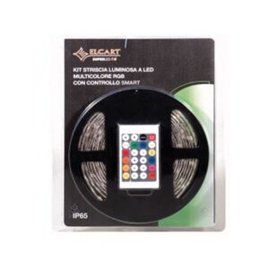 Elcart Superlight Kit Striscia Led Multicolore Rgb 150 Led Controller 156 Programmi 5 Metri