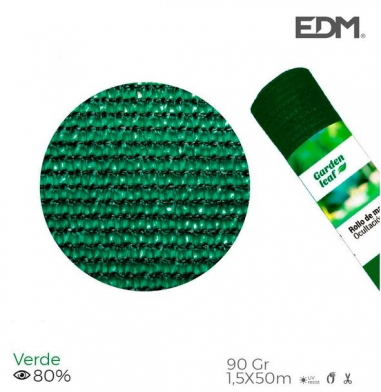 Edm Product Rete Ombreggiante Frangivista 1,5x50 Metri Verde 90gr/mq