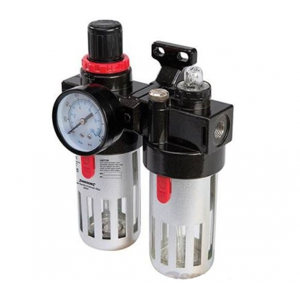 Silverline Filtro Regolatore Con Lubrificatore Per Aria Compressa 150 Ml