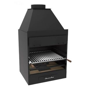 FM CALEFACCION Barbecue BBQ GRANDE FORMATO da 60 cm a carbonella e legna