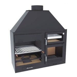 FM CALEFACCION Barbecue BBQ da 90 cm e Forno con piastra da 60 cm