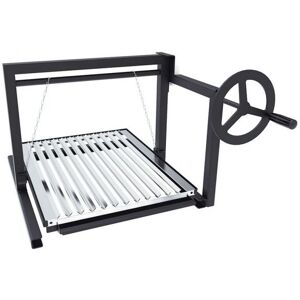 FM CALEFACCION Barbecue BBQ griglia ACCIAIO INOX Sollevabile 45,5x56cm