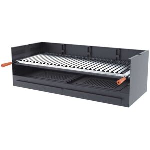 FM CALEFACCION Barbecue a carbone e legna Griglia in acciaio inox da 60 cm - Libera installa...