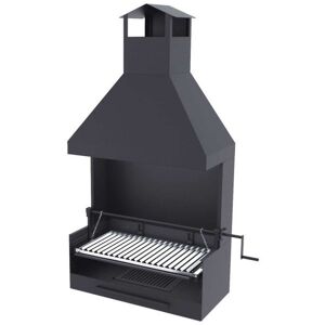 FM CALEFACCION Barbecue a carbonella e legna Griglia in acciaio inox da 80 cm - Con sollevat...