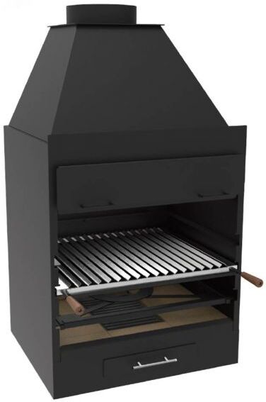 FM CALEFACCION Barbecue BBQ GRANDE FORMATO da 60 cm a carbonella e legna