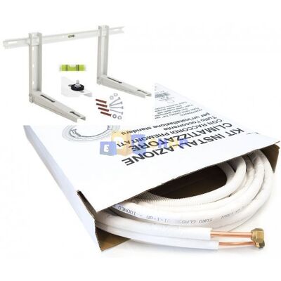 MBM KIT tubi rame climatizzatore 1/4 3/8 5 mt raccordi staffa tubo condensa cond... MBM KIT tubi rame climatizzatore 1/4 3/8 5 mt raccordi staffa tubo condensa cond...
