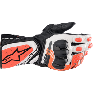 Alpinestars Guanti Moto  SP-8 V3 Nero-Bianco-Rosso Fluo