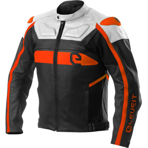 Eleveit Giacca In Pelle Rc Pro Bianco-arancio Fluo