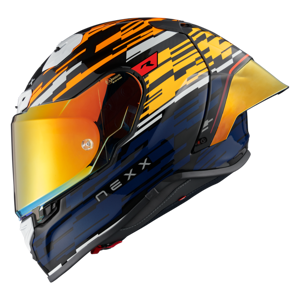 Nexx Casco Integrale X.r3r Glitch Racer Arancio-blu