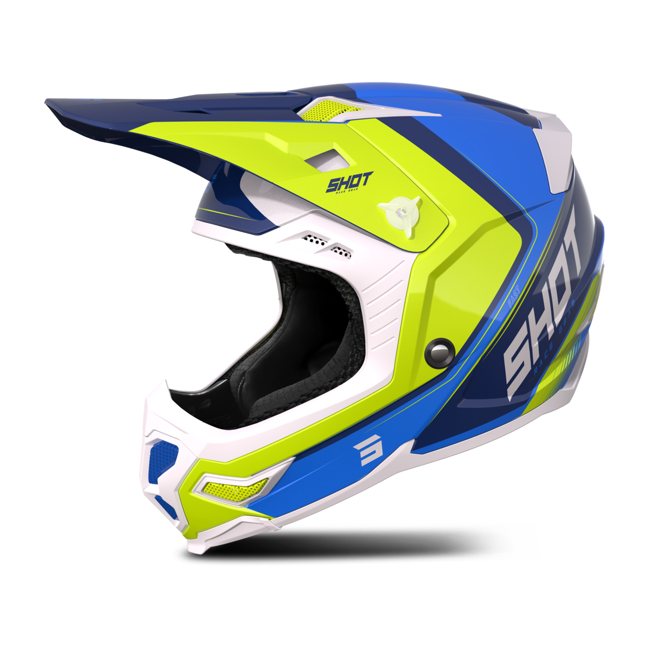 Shot Race Gear Casco Cross Shot Core Fast Mips Blu Perlato