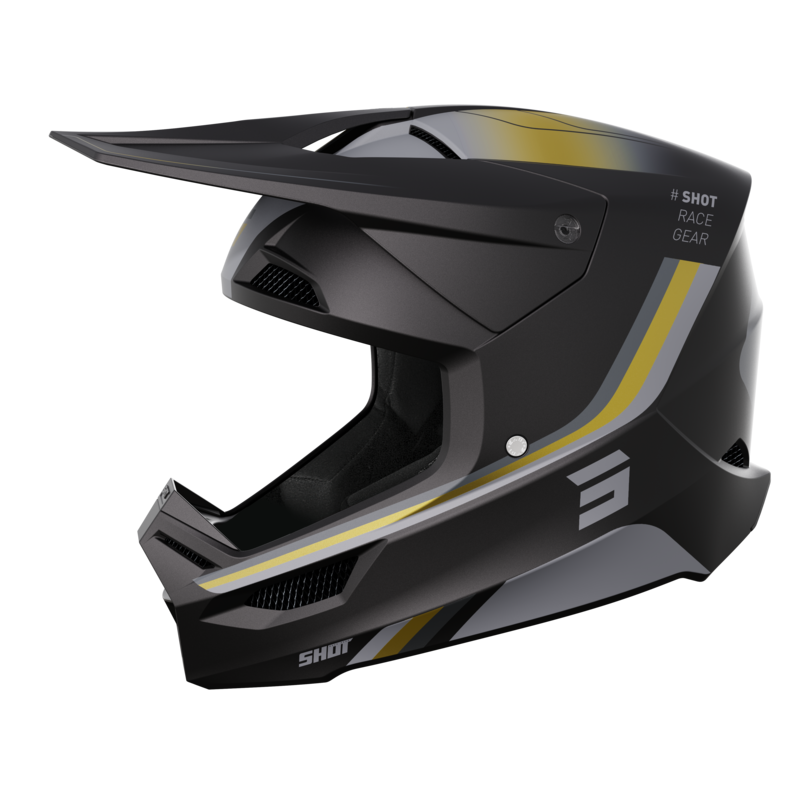 Shot Race Gear Casco Cross Shot Furious Aim Oro