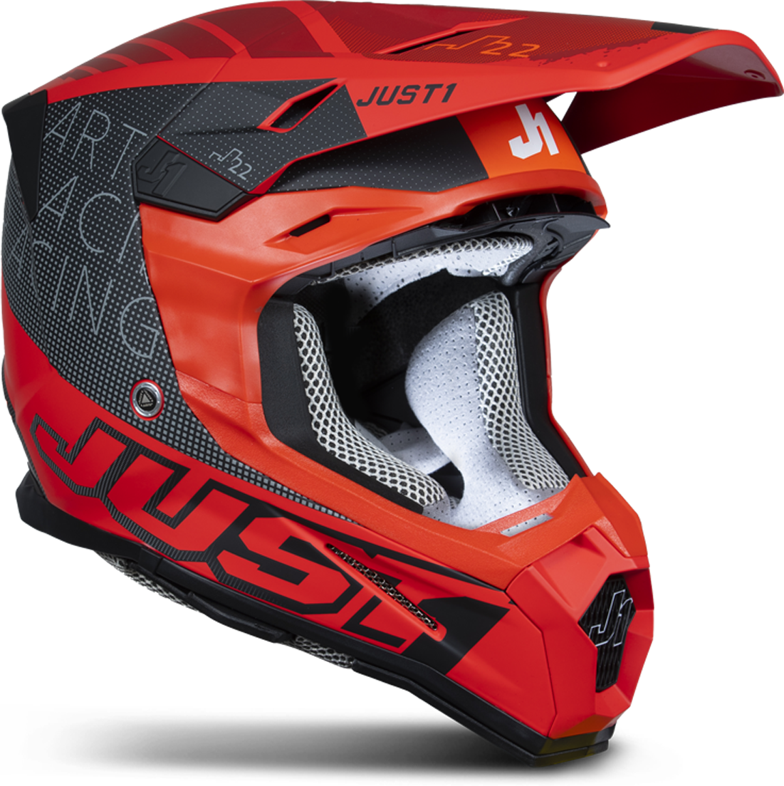 Just1 Casco Cross  J22 F Dynamo Rosso-Nero