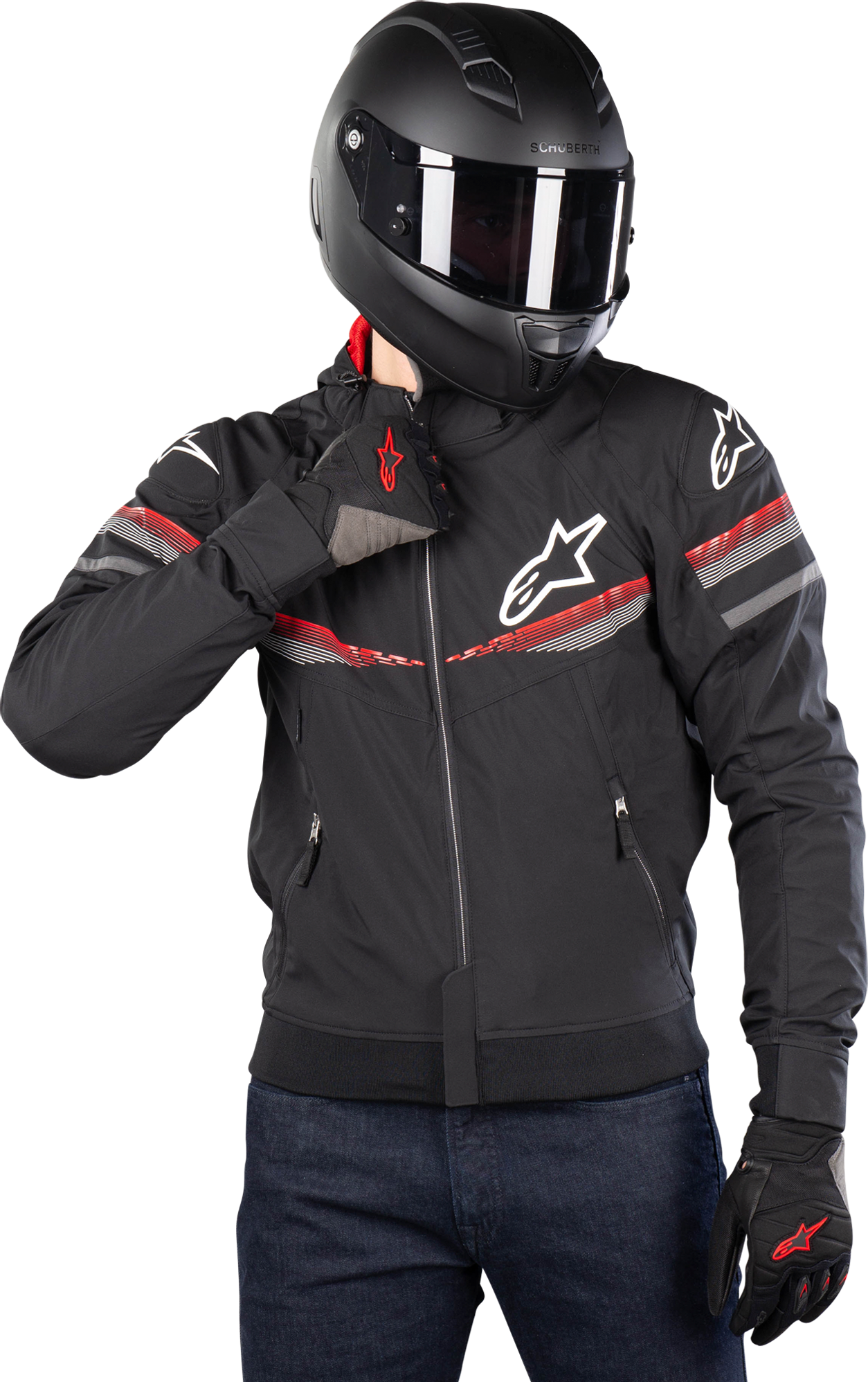 Alpinestars Giacca Moto  Sector V2 Tech Nero-Rosso