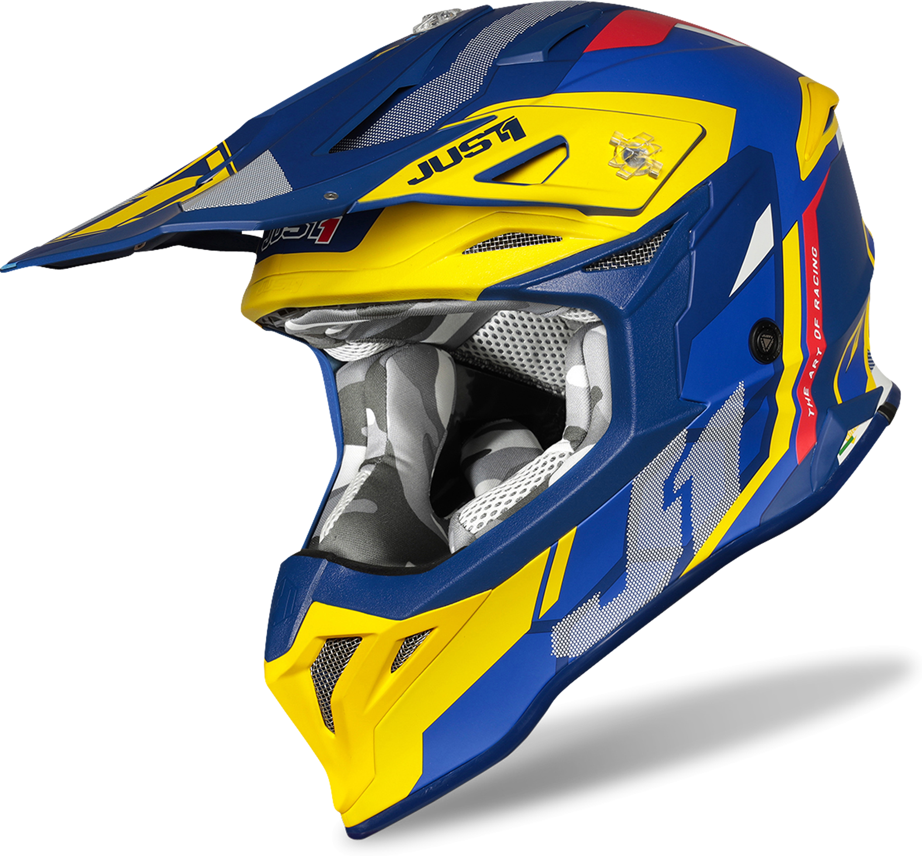 Just1 Casco Cross  J39 Reactor Giallo-Blu