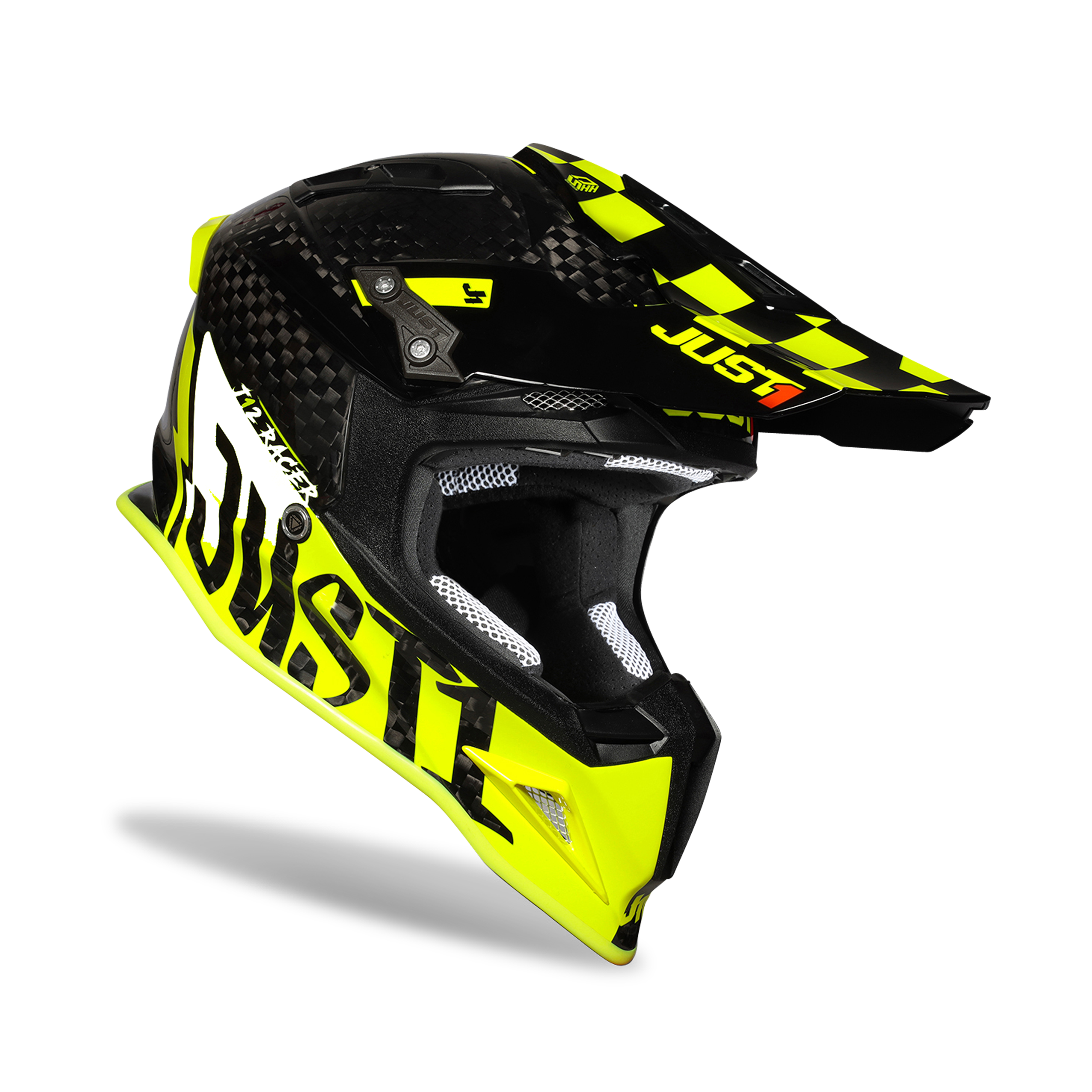 Just1 Casco Cross  J12 Pro Racer Hi-Vis-Grigio